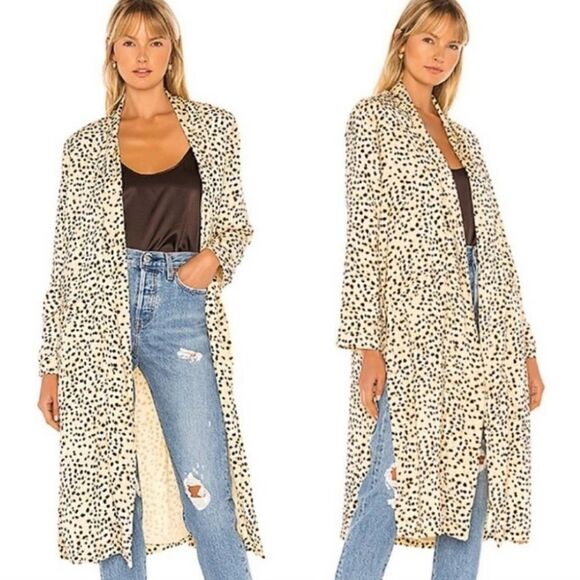 Cupcakes and Cashmere Kimono Duster Cardigan Animal Print Cheetah Size M/L - Picture 1 of 14